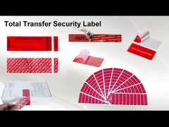 Total Transfer Self Adhesive Pet Void Open Tamper Proof Label per scatola